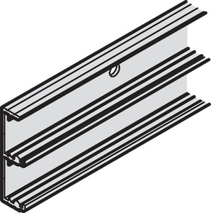 Double Bottom Running Track for EKU Combino L 40, aluminum, silver anodized, 2.5 meters